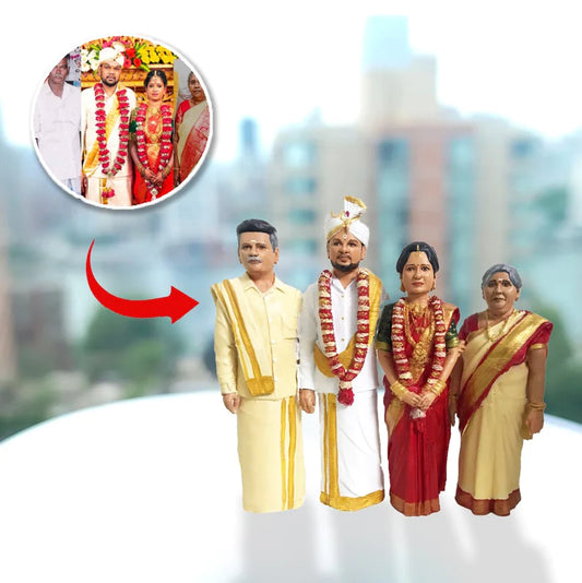 Family 3d Miniature Statue