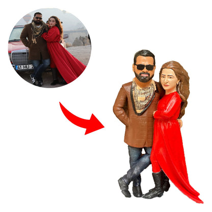 Couple 3d Miniature Statue